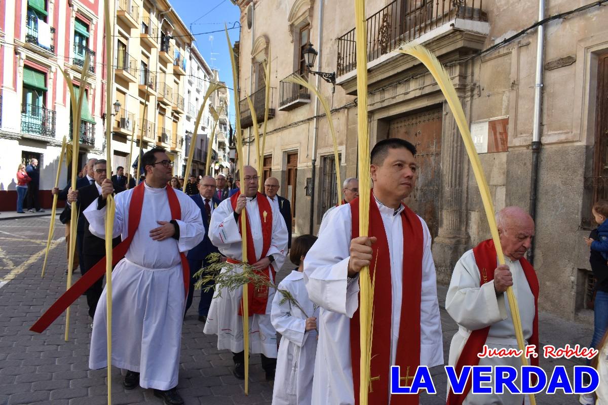 La procesión del Domingo de Ramos recorre la calle Mayor y La Corredera de Caravaca