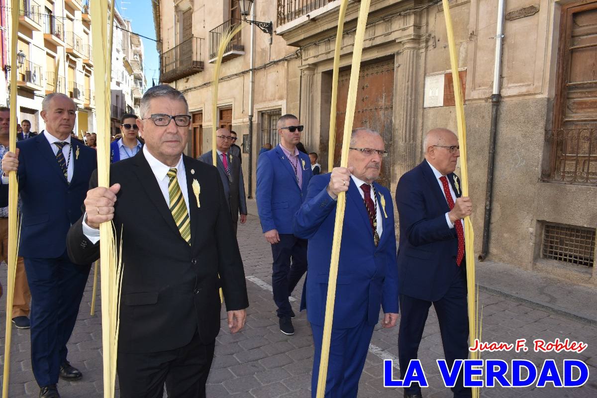La procesión del Domingo de Ramos recorre la calle Mayor y La Corredera de Caravaca