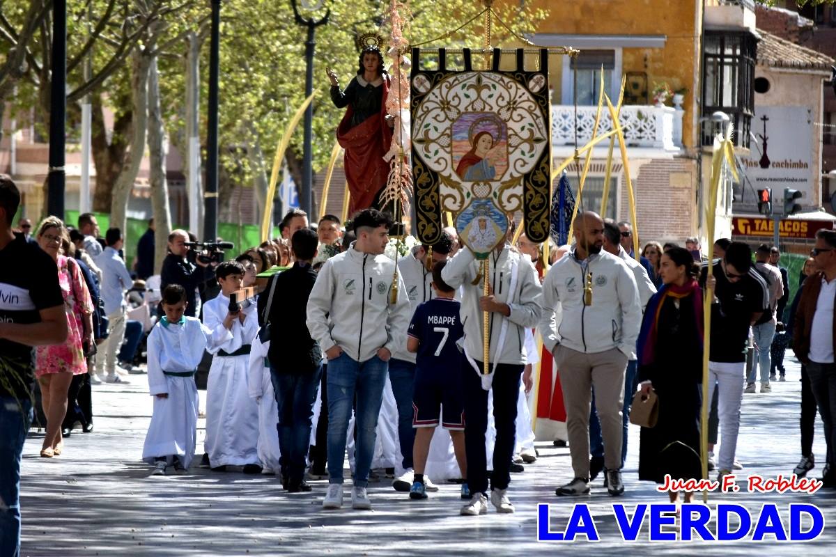 La procesión del Domingo de Ramos recorre la calle Mayor y La Corredera de Caravaca