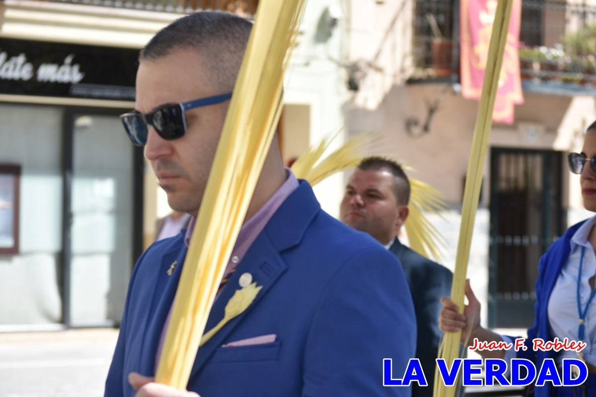 La procesión del Domingo de Ramos recorre la calle Mayor y La Corredera de Caravaca