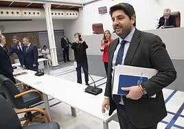 Fernando López Miras, en la Asamblea Regional, en una imagen de archivo.