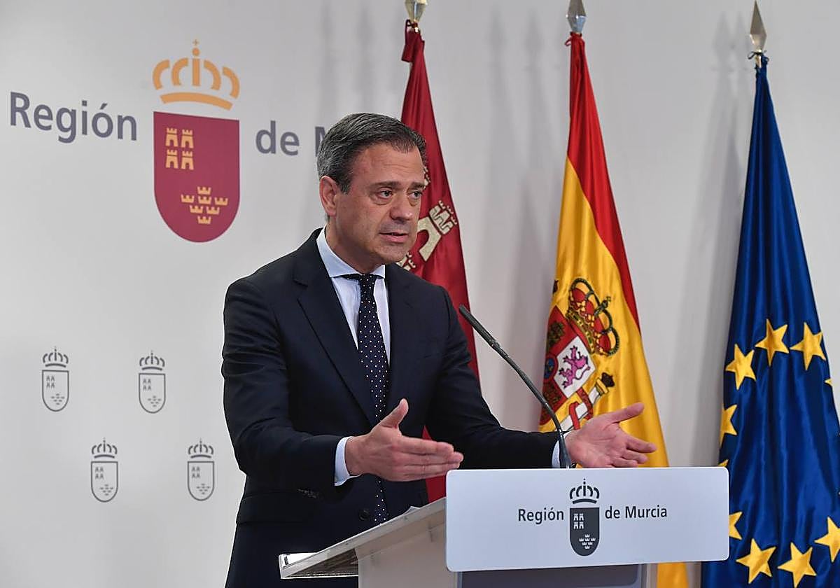 Marcos Ortuño, este miércoles, en rueda de prensa.