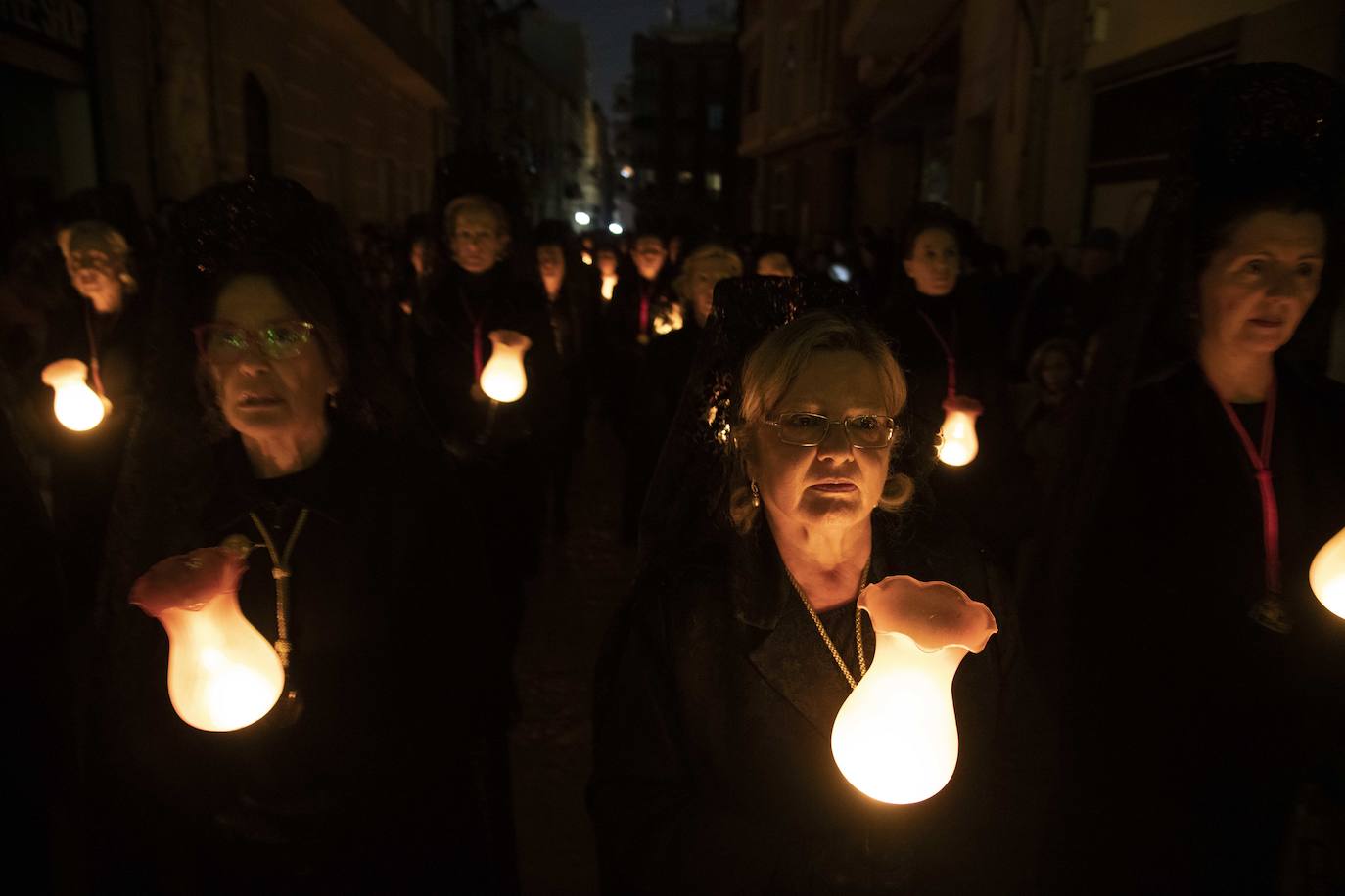 Las imágenes de la procesión del Silencio el Jueves Santo en Cartagena