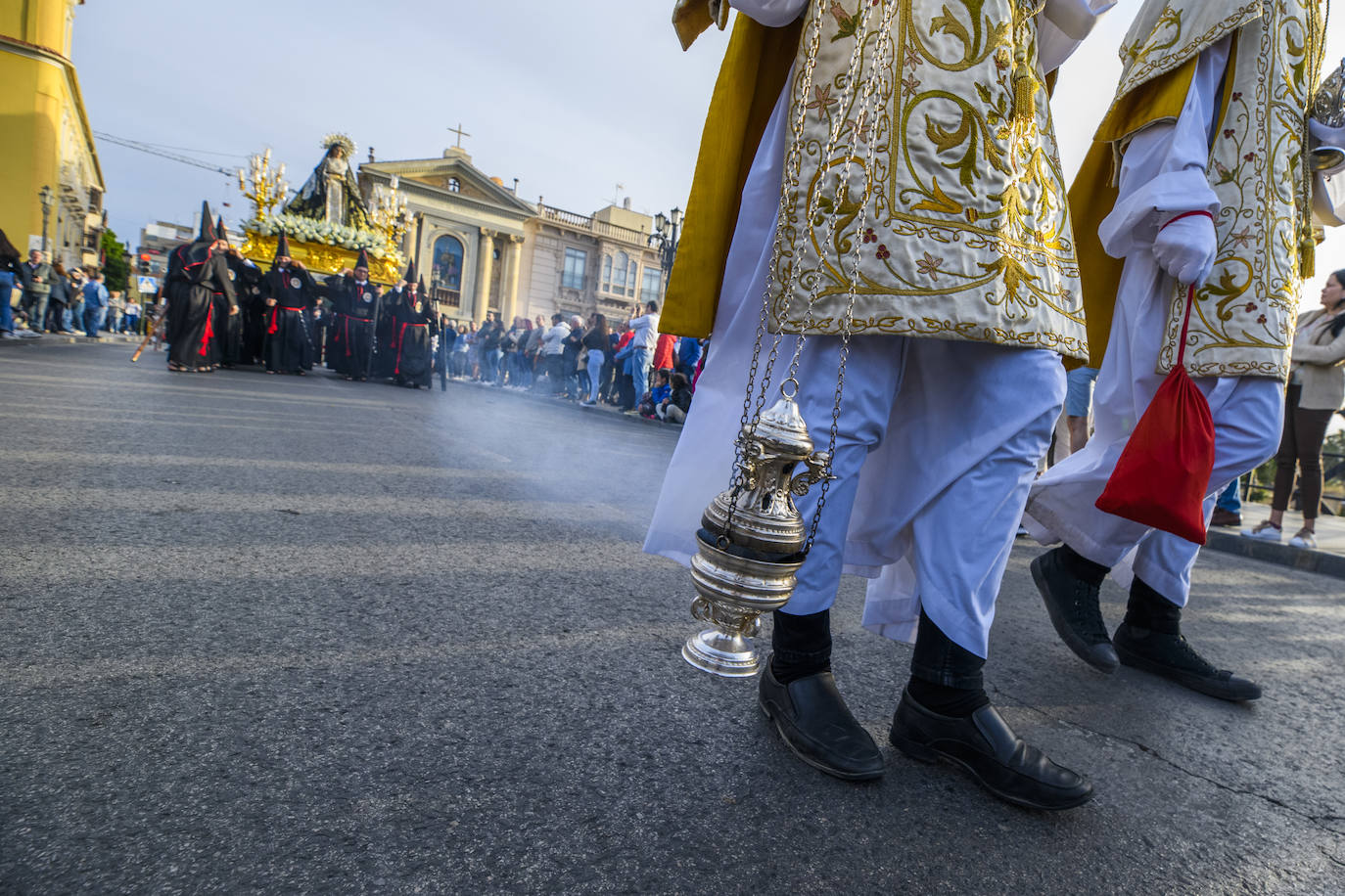 Las imágenes de la procesión de la Sangre del Jueves Santo en Murcia