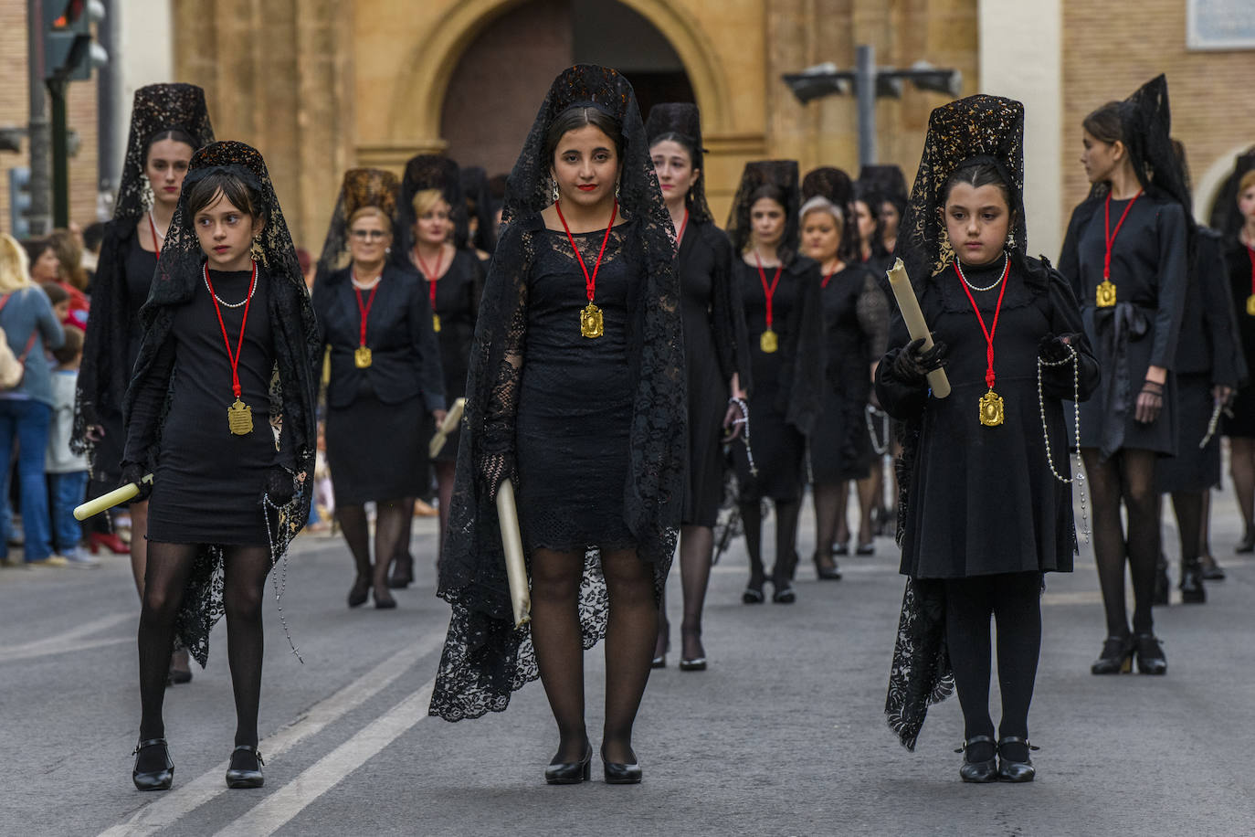 Las imágenes de la procesión de la Sangre del Jueves Santo en Murcia