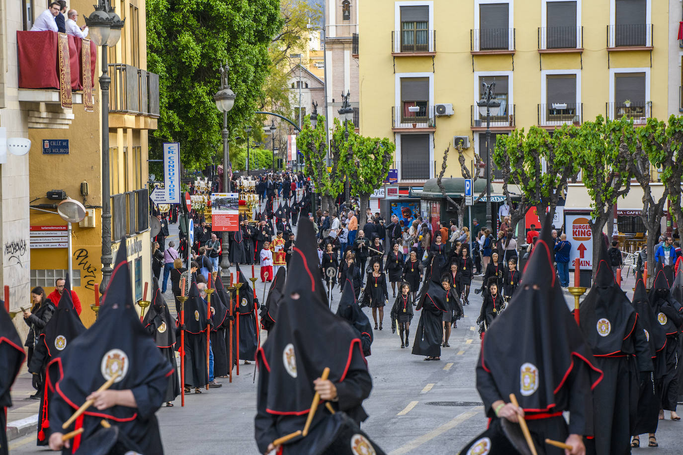 Las imágenes de la procesión de la Sangre del Jueves Santo en Murcia