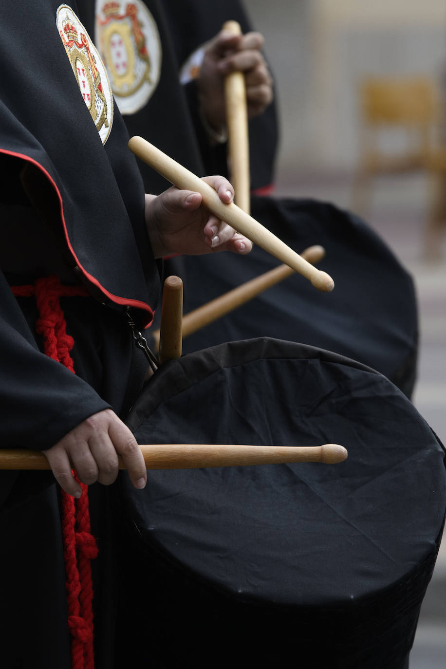 Las imágenes de la procesión de la Sangre del Jueves Santo en Murcia