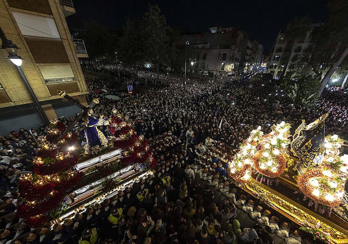 El Encuentro del Viernes Santo de Cartagena, en imágenes