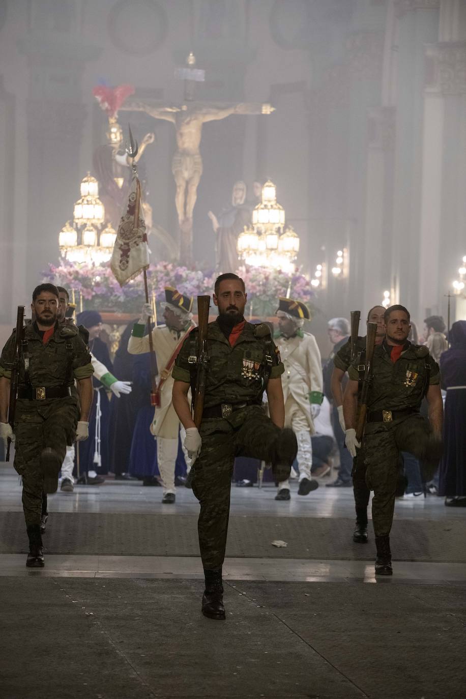 El Santo Entierro de la Cofradía Marraja de Cartagena, en imágenes