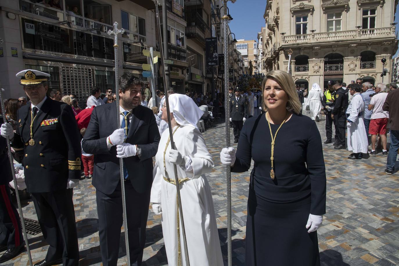 La procesión del Resucitado de Cartagena, en imágenes