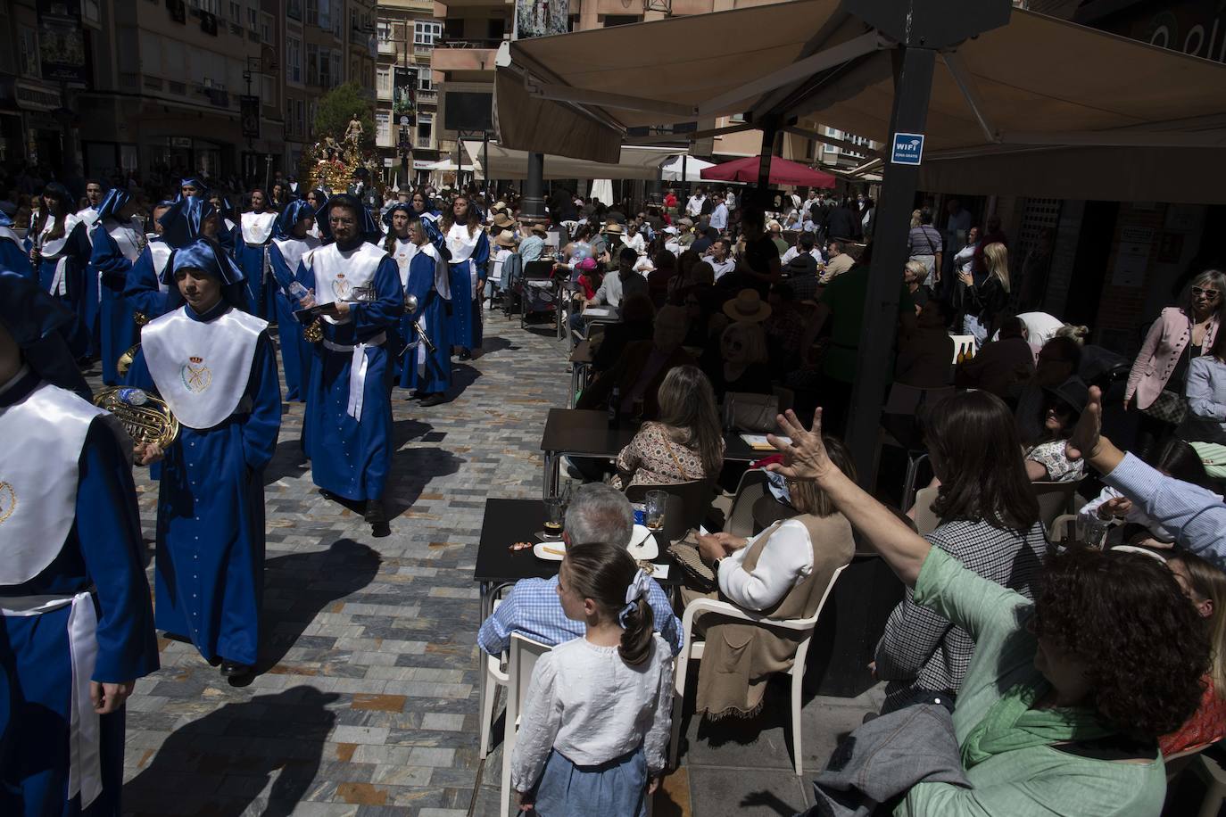 La procesión del Resucitado de Cartagena, en imágenes