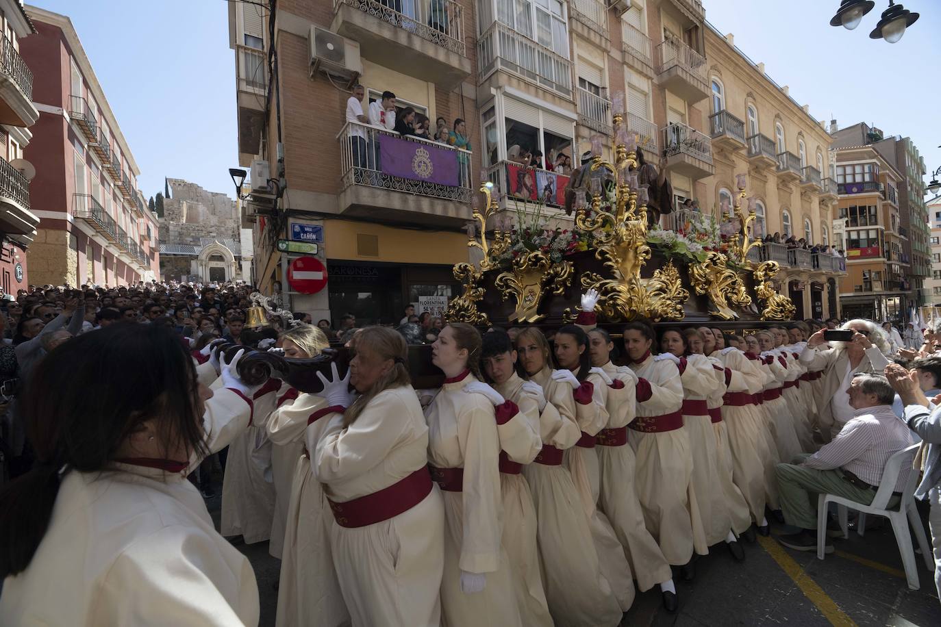 La procesión del Resucitado de Cartagena, en imágenes