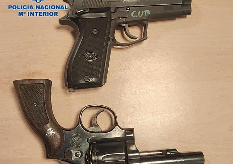 Las armas intervenidas.
