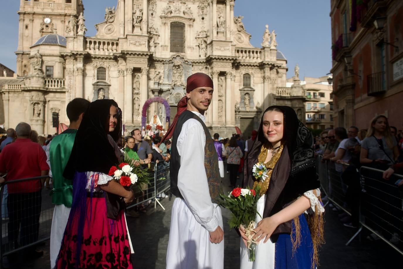 Las imágenes de la ofrenda floral a la Virgen de la Fuensanta