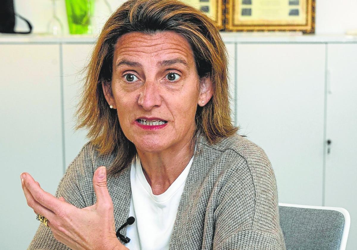 La ministra Ribera, la semana pasada en La Unión.