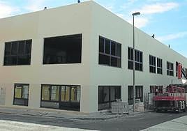 Instalaciones del nuevo centro de Formación Profesional que la empresa Medac construye en la barriada José María Lapuerta.