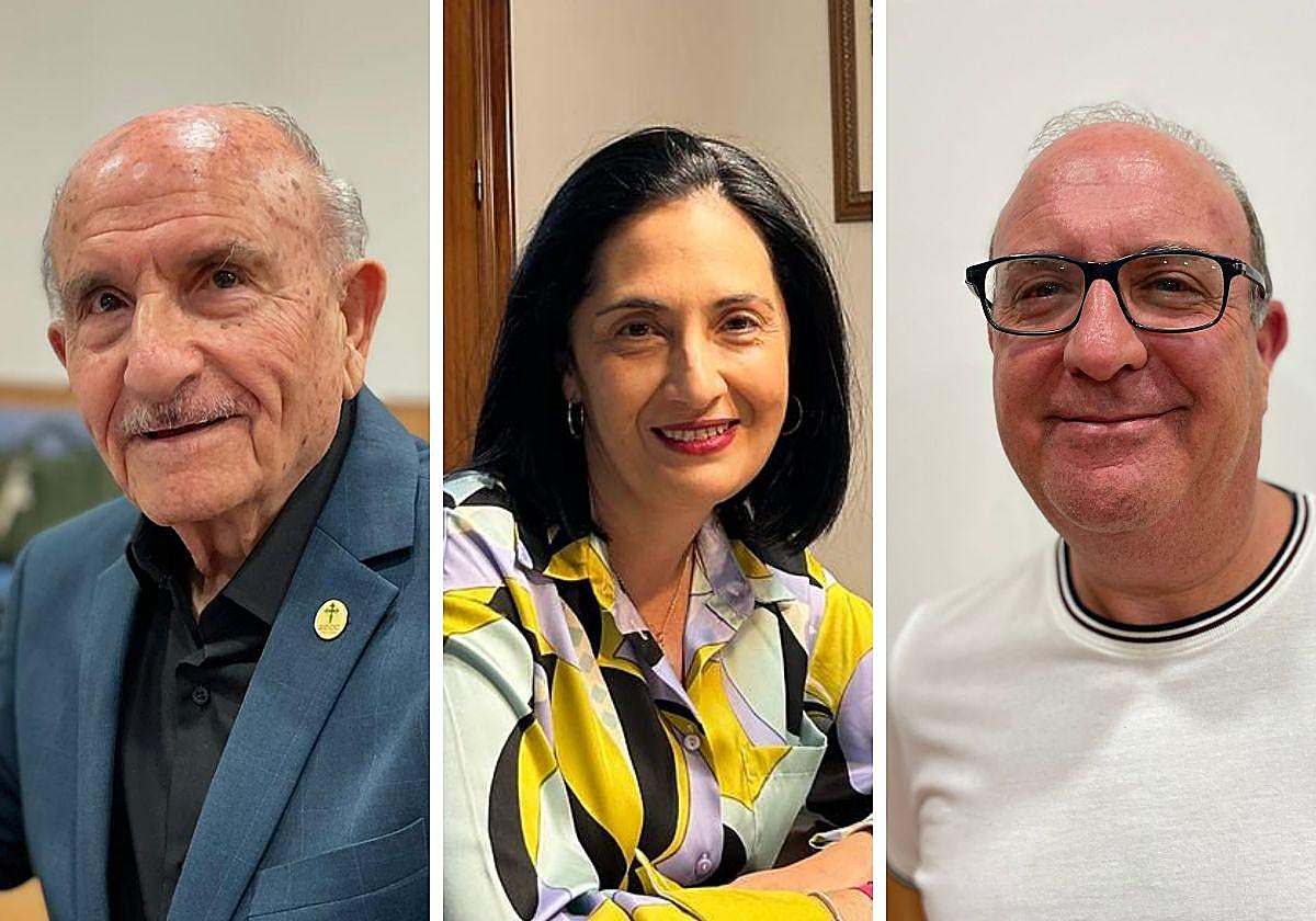 Pedro Hernández Caballero, Petra Carrillo y Joaquín Cantón.