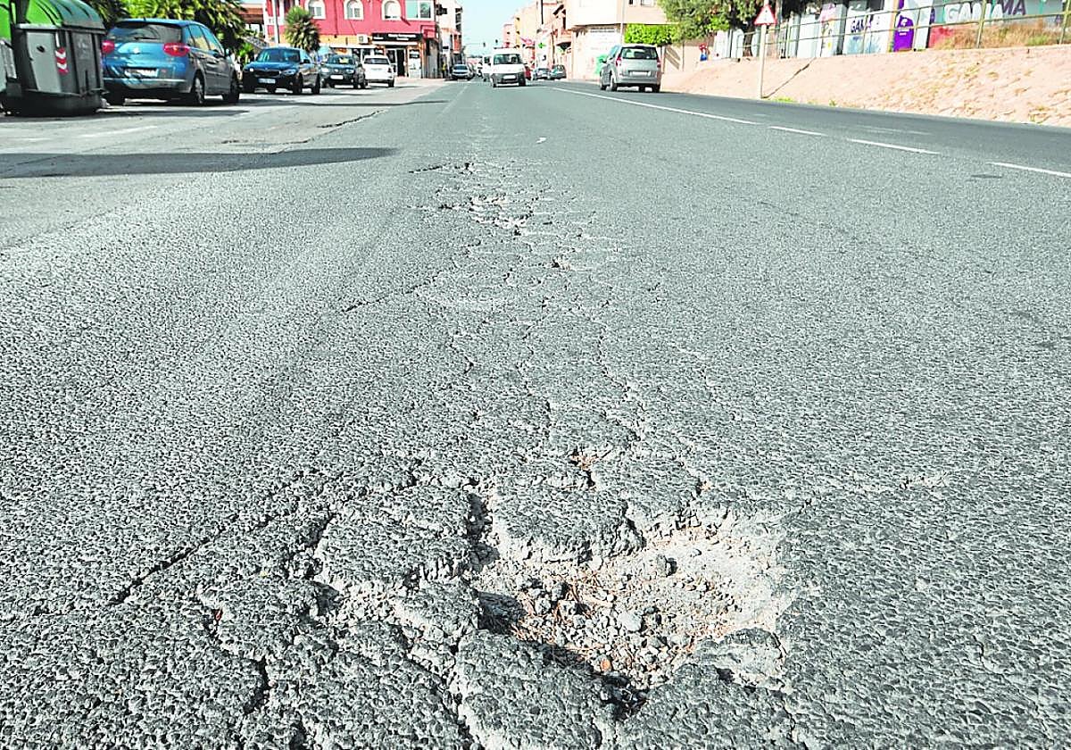 El tramo de la carretera N-340 entre las pedanías murcianas de Cobatillas y La Cueva