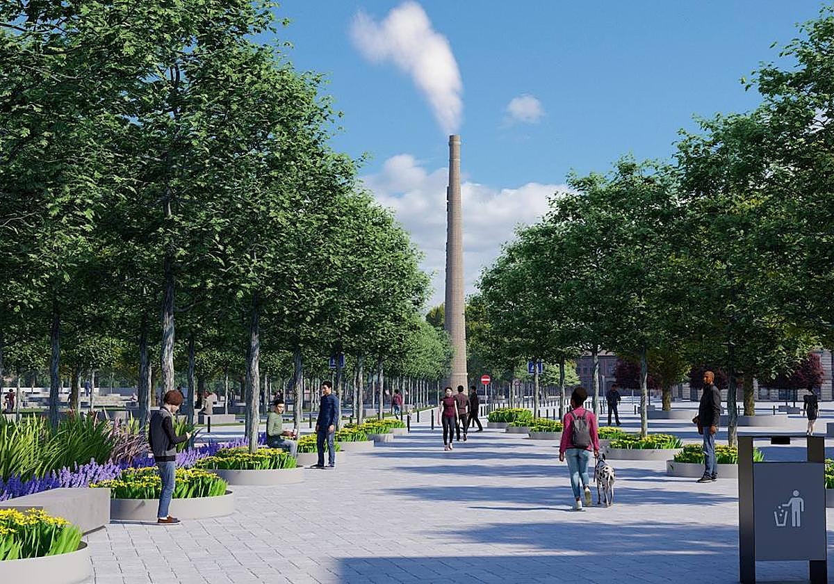 Recreación digital del Parque Metropolitano Oeste de Barriomar tras las próximas obras.