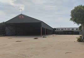 Instalaciones donde fueron halladas las matas de 'maría'.