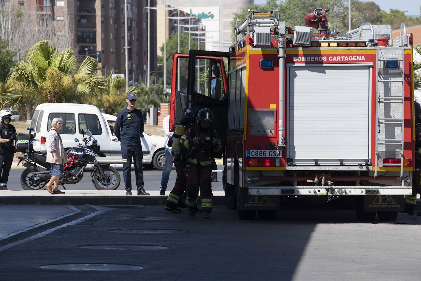 Simulacro de un accidente en Cartagena