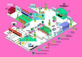 Mapa del recinto del festival.