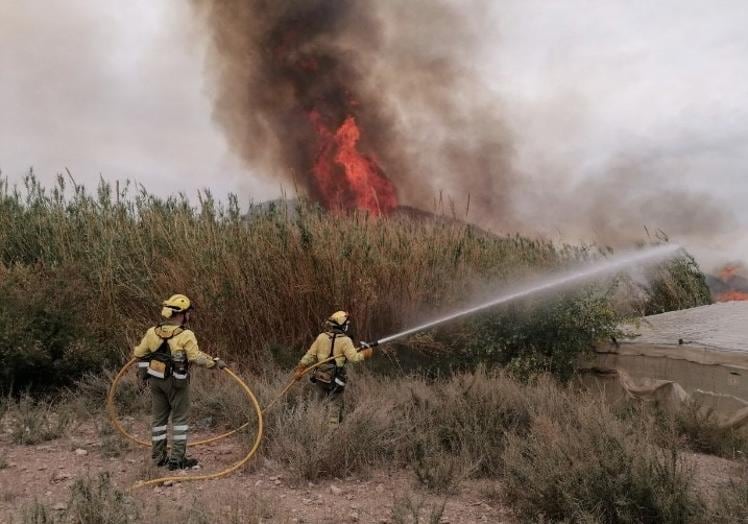 Fire in Mazarrón.