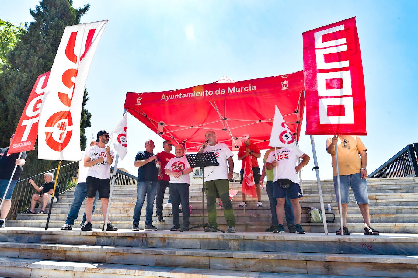 La manifestación del Primero de Mayo en Murcia, en imágenes