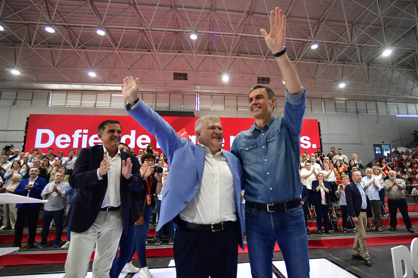 El acto de Pedro Sánchez en Murcia, en imágenes