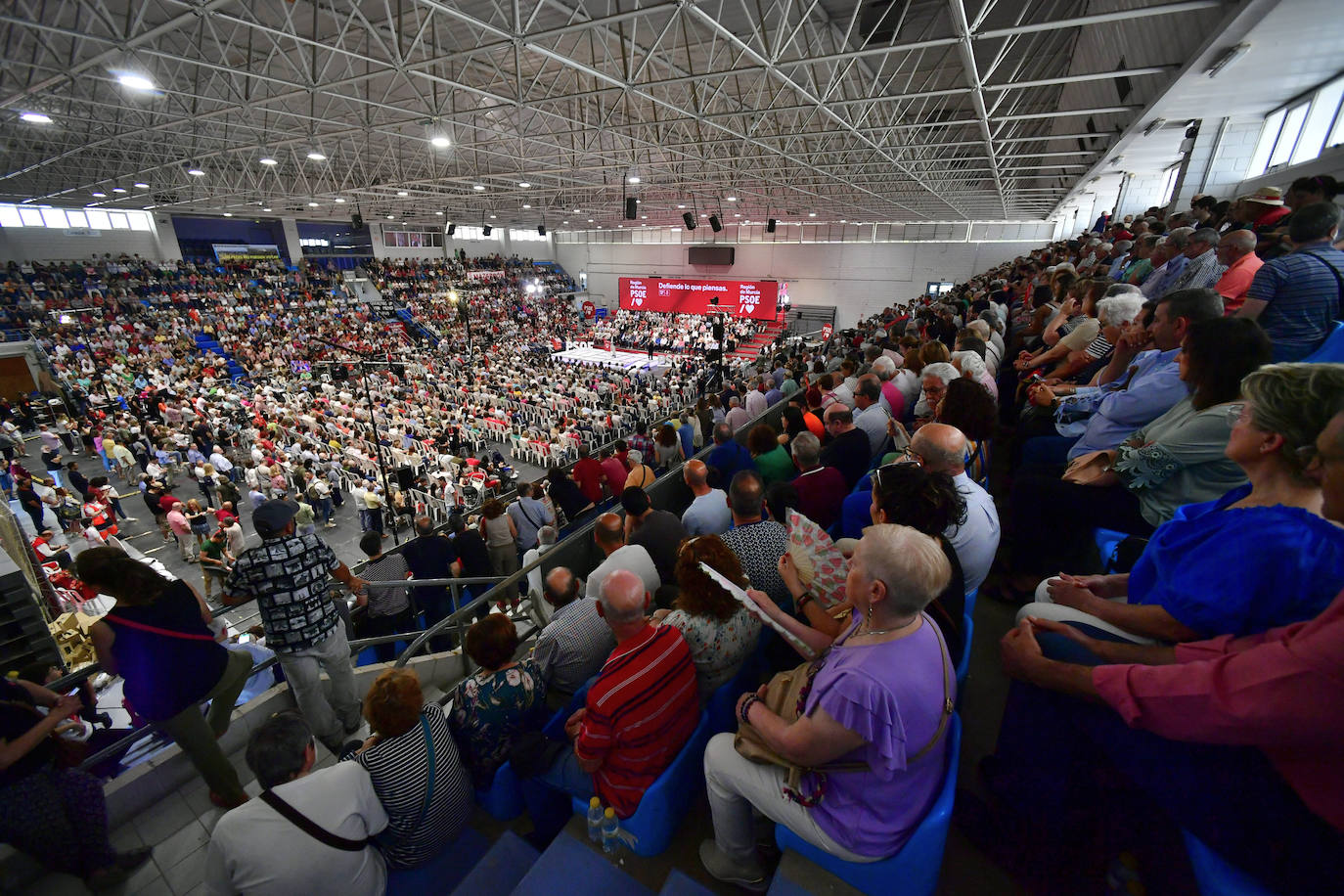 El acto de Pedro Sánchez en Murcia, en imágenes