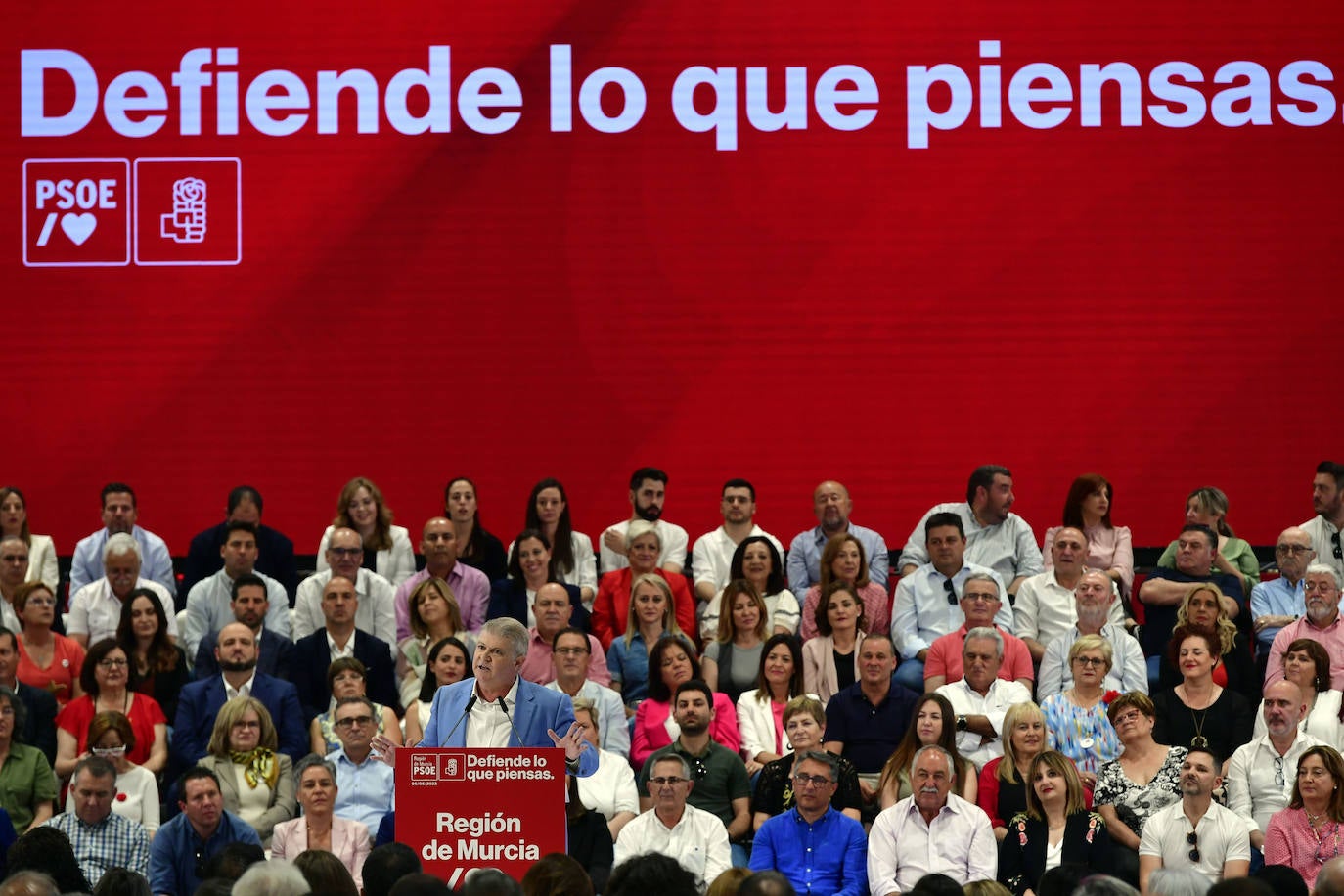 El acto de Pedro Sánchez en Murcia, en imágenes