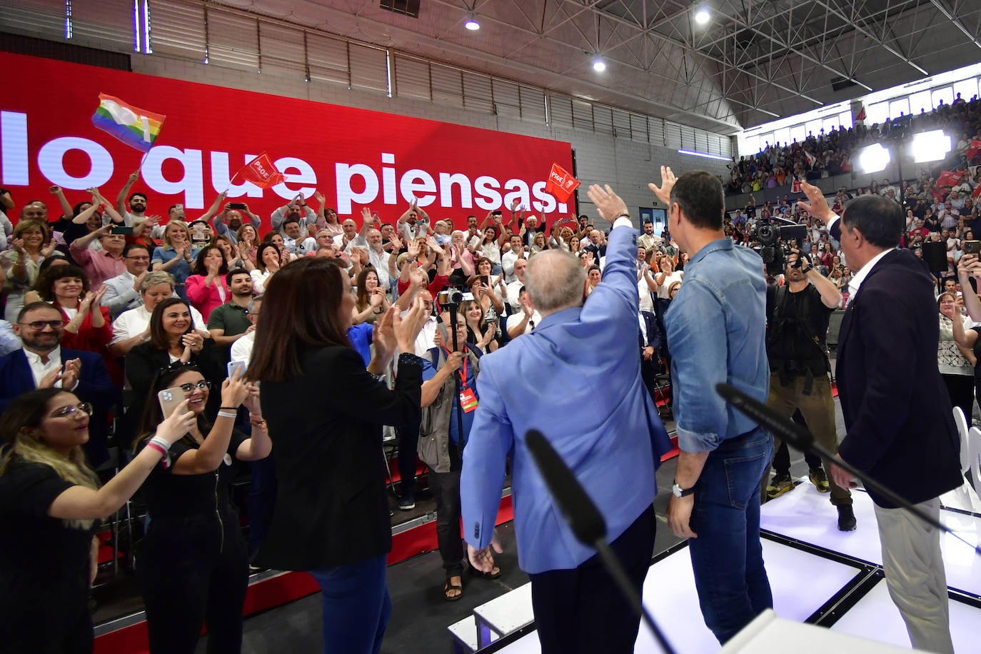 El acto de Pedro Sánchez en Murcia, en imágenes