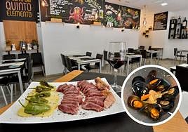 Variedad. Entrecot madurado y mejillones naturales en escabeche.