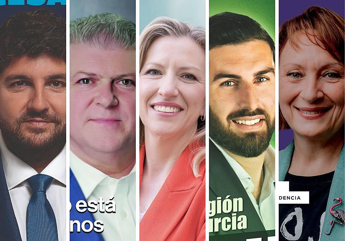 La campaña electoral arranca en la Región de Murcia con la pegada de carteles y muchas caras nuevas