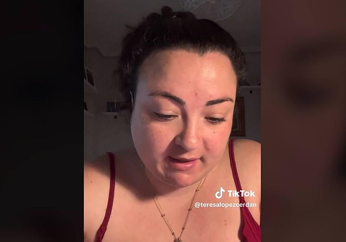 Corte del vídeo que ha compartido en redes sociales la actriz Teresa López.
