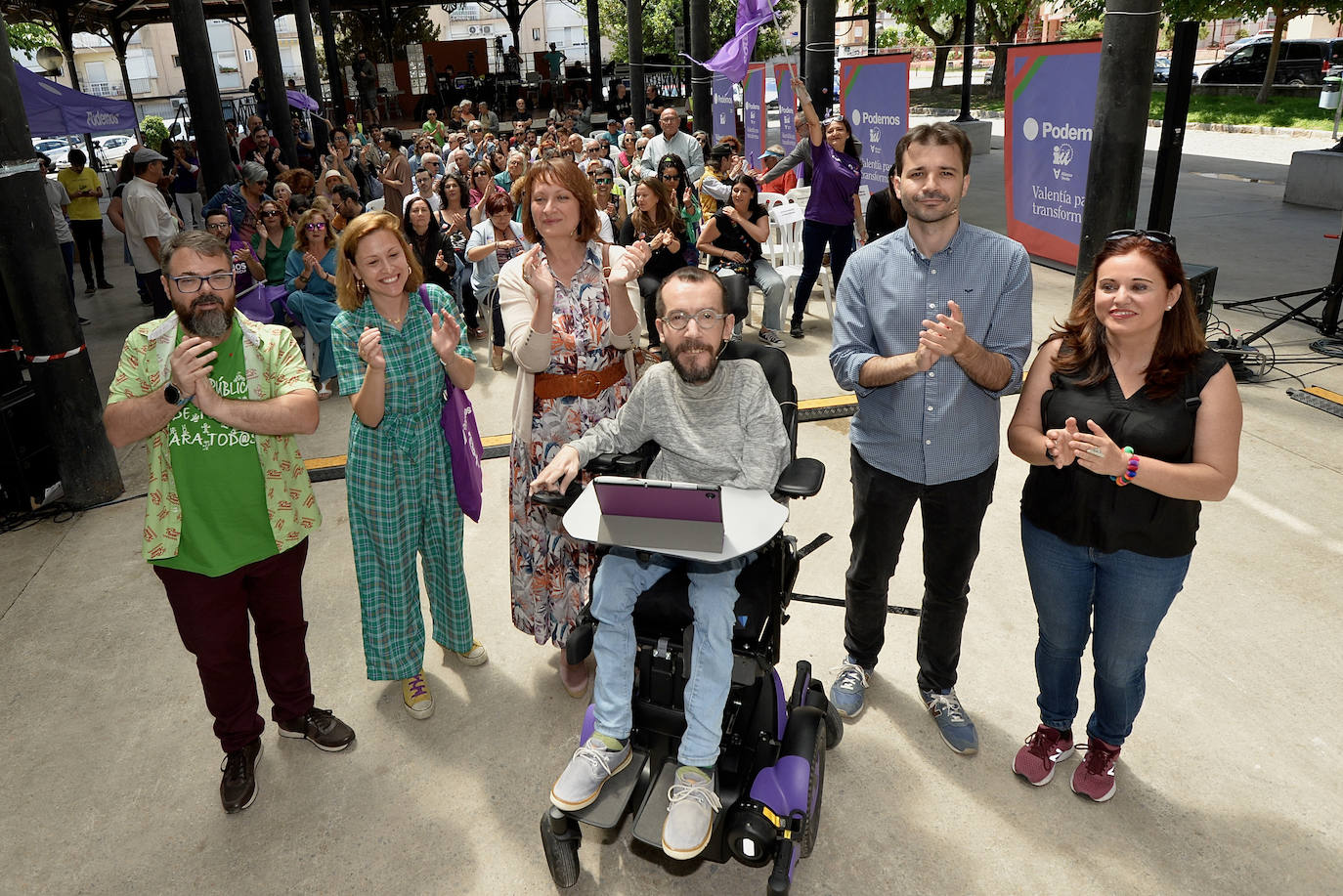 El mitin de Podemos en Murcia encabezado por Echenique, en imágenes