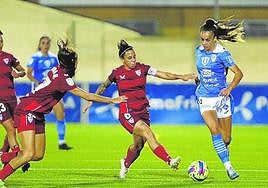 Daniela Arques, en el partido ante el Sevilla.