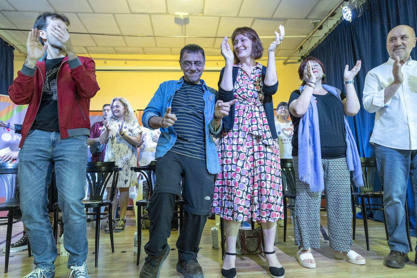 El acto de campaña de Podemos con Monedero en Cartagena, en imágenes