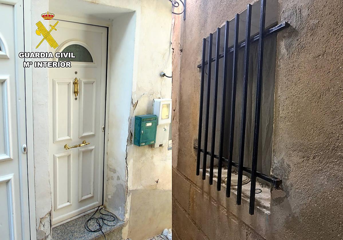 Una de las viviendas afectadas.