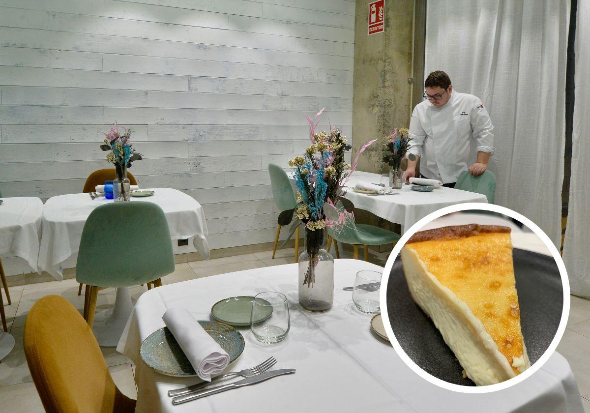 El personal de sala prepara las mesas en el comedor.