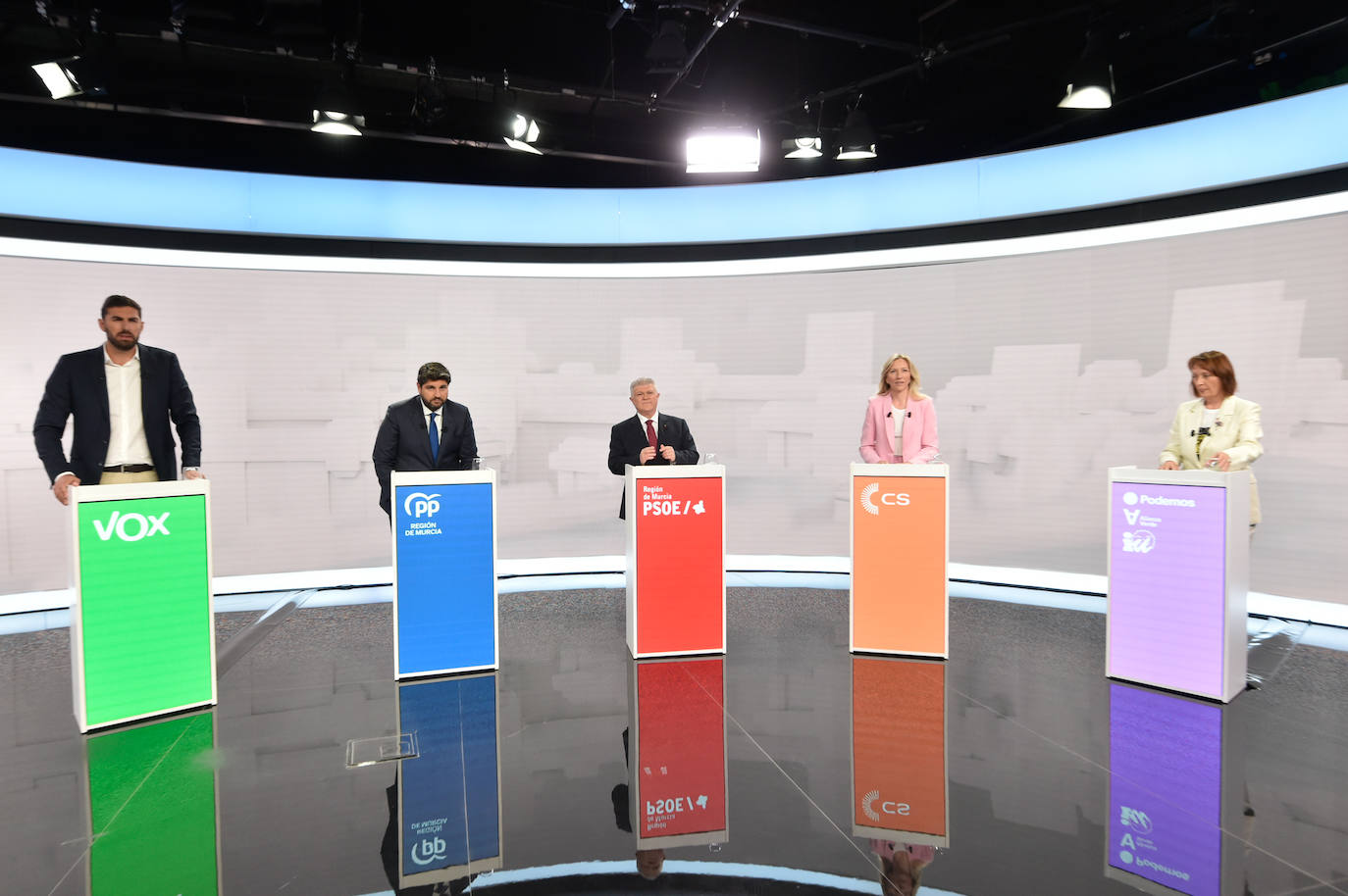 Las imágenes del debate electoral de la Región de Murcia