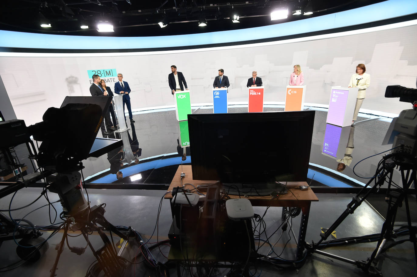 Las imágenes del debate electoral de la Región de Murcia