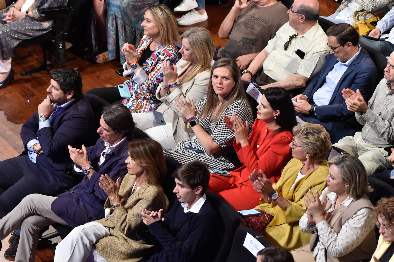 El mitin de Aznar, Miras y Ballesta en Murcia, en imágenes