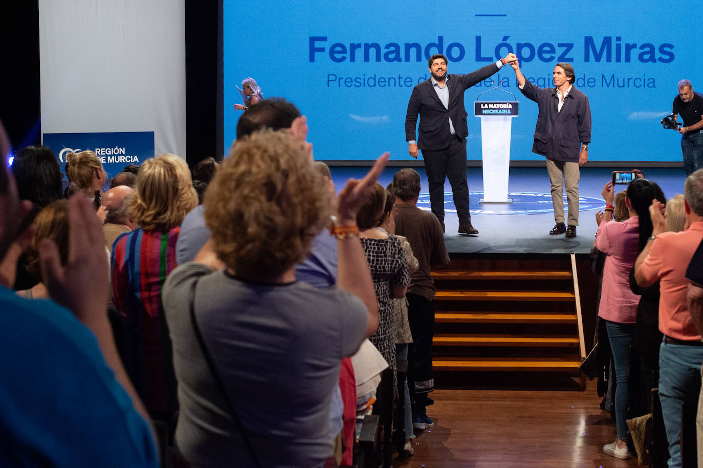 El mitin de Aznar, Miras y Ballesta en Murcia, en imágenes