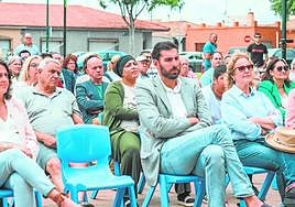 José Ángel Antelo, en el acto celebrado ayer en la plaza Joaquín Ferrándiz de Torre Pacheco.