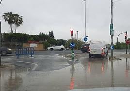 Imagen del camino de Salabosque, en Murcia, cortado al tráfico.