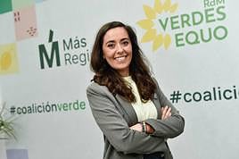 Helena Vidal, en la sede de Mas Región-Verdes-Equo.