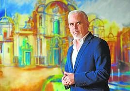 El candidato a la alcaldía de Hola Pedanías, José Mercader, ayer, en el Hotel Nelva.