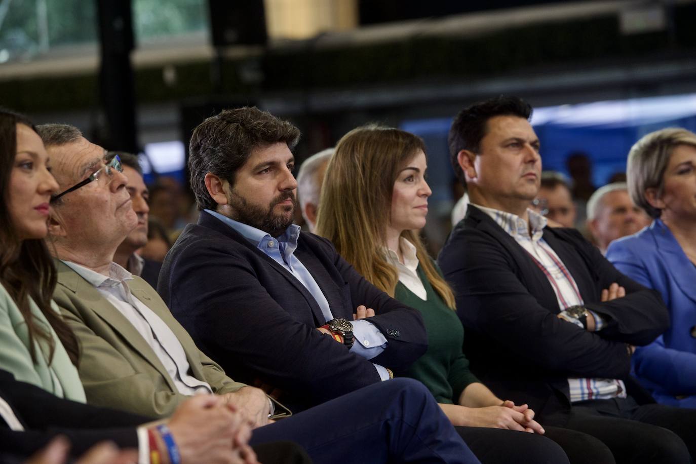 Las imágenes del mitin de Feijóo en Murcia