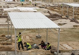 Los arqueólogos en una de las zonas donde se han reanudado las excavaciones.